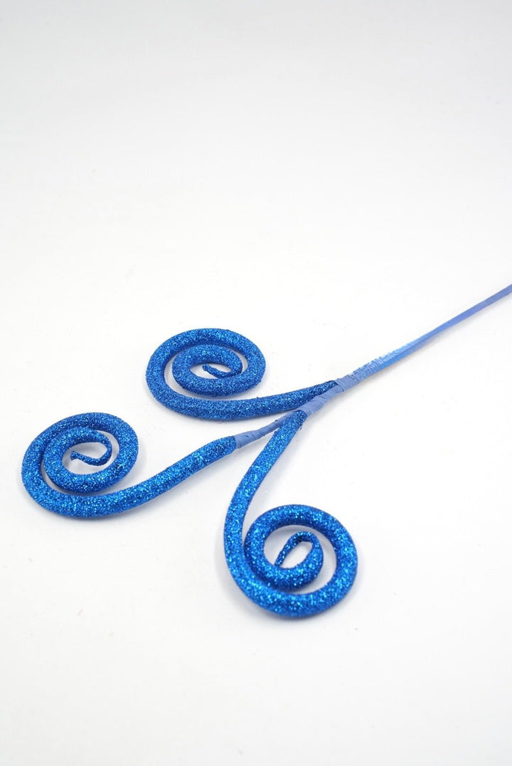 Blue Glitter Tube Spiral Curly Spray - 18" - Greenery Market63882BL