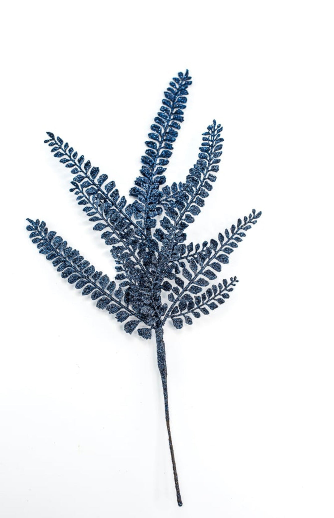 Blue glittered fern spray - Greenery MarketXS236319