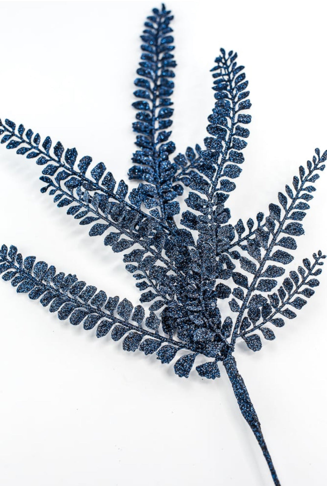 Blue glittered fern spray - Greenery MarketXS236319