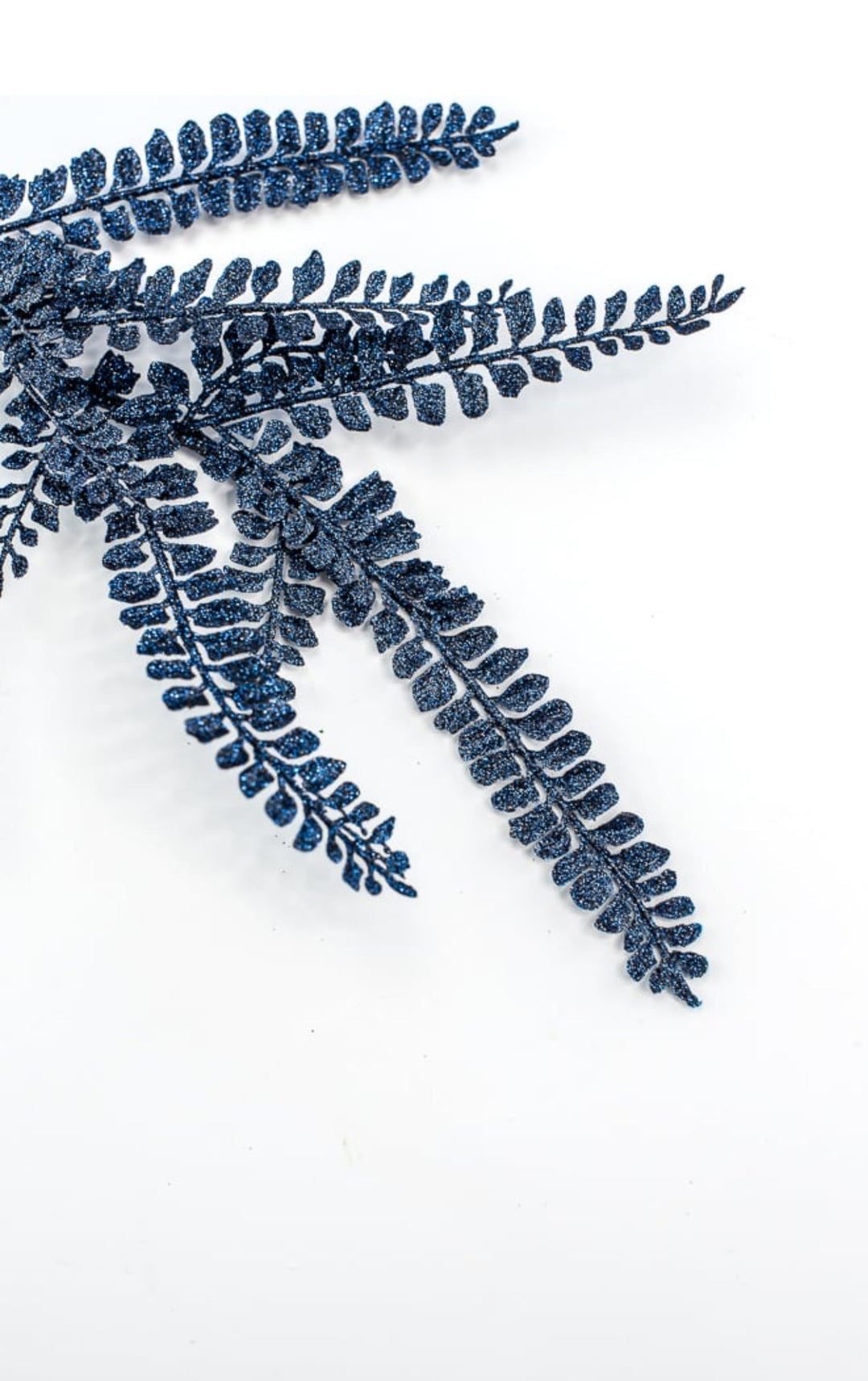 Blue glittered fern spray - Greenery MarketXS236319