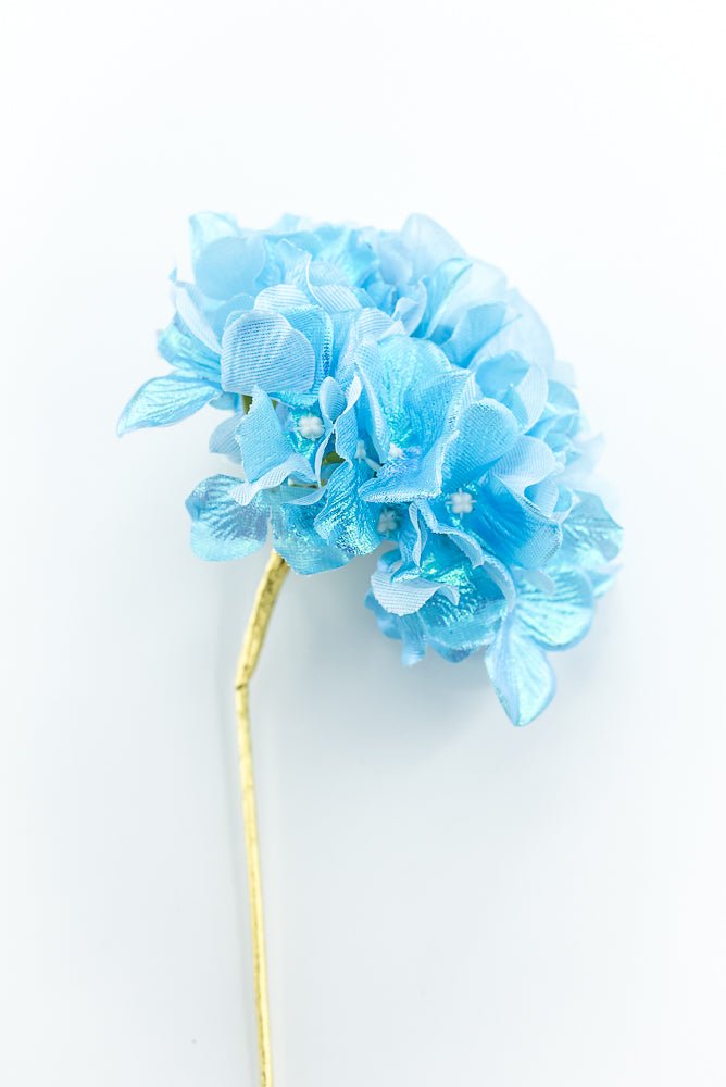 Blue Glossy Hydrangea Stem - Greenery Market86305BL