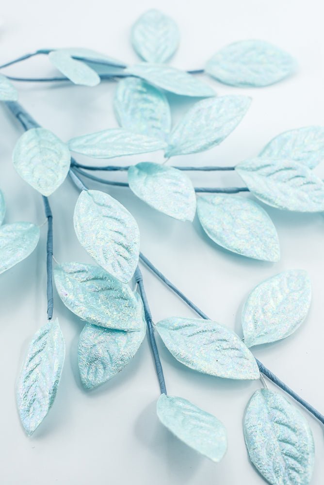Blue Glossy Leaves Spray - Greenery Market86296BL