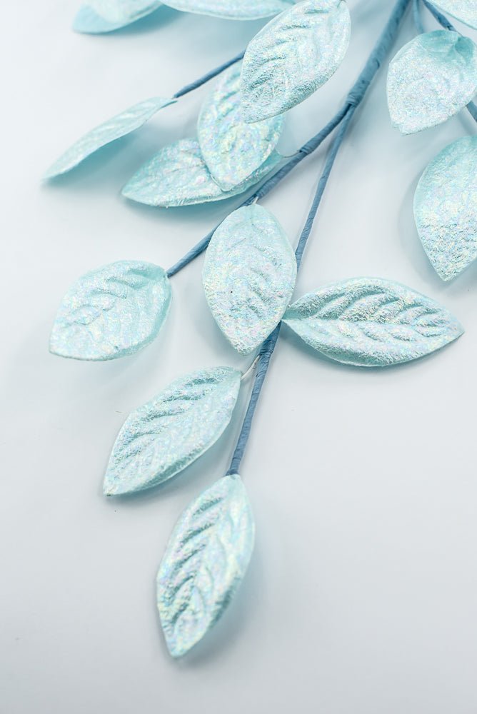 Blue Glossy Leaves Spray - Greenery Market86296BL