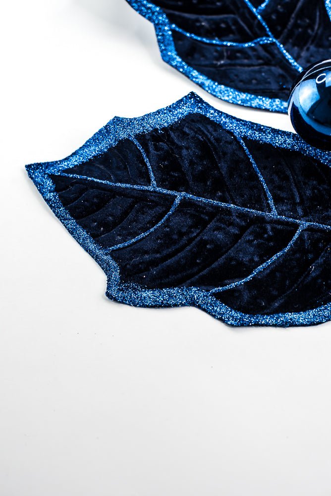 Blue Holly Leaves Spray - Greenery Market86264BL