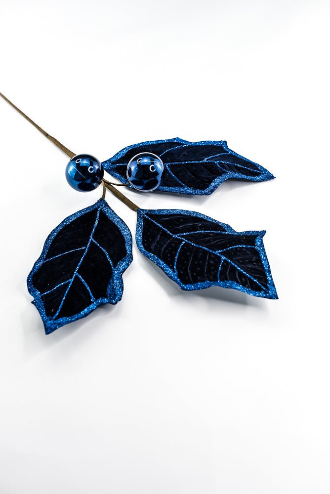 Blue Holly Leaves Spray - Greenery Market86264BL