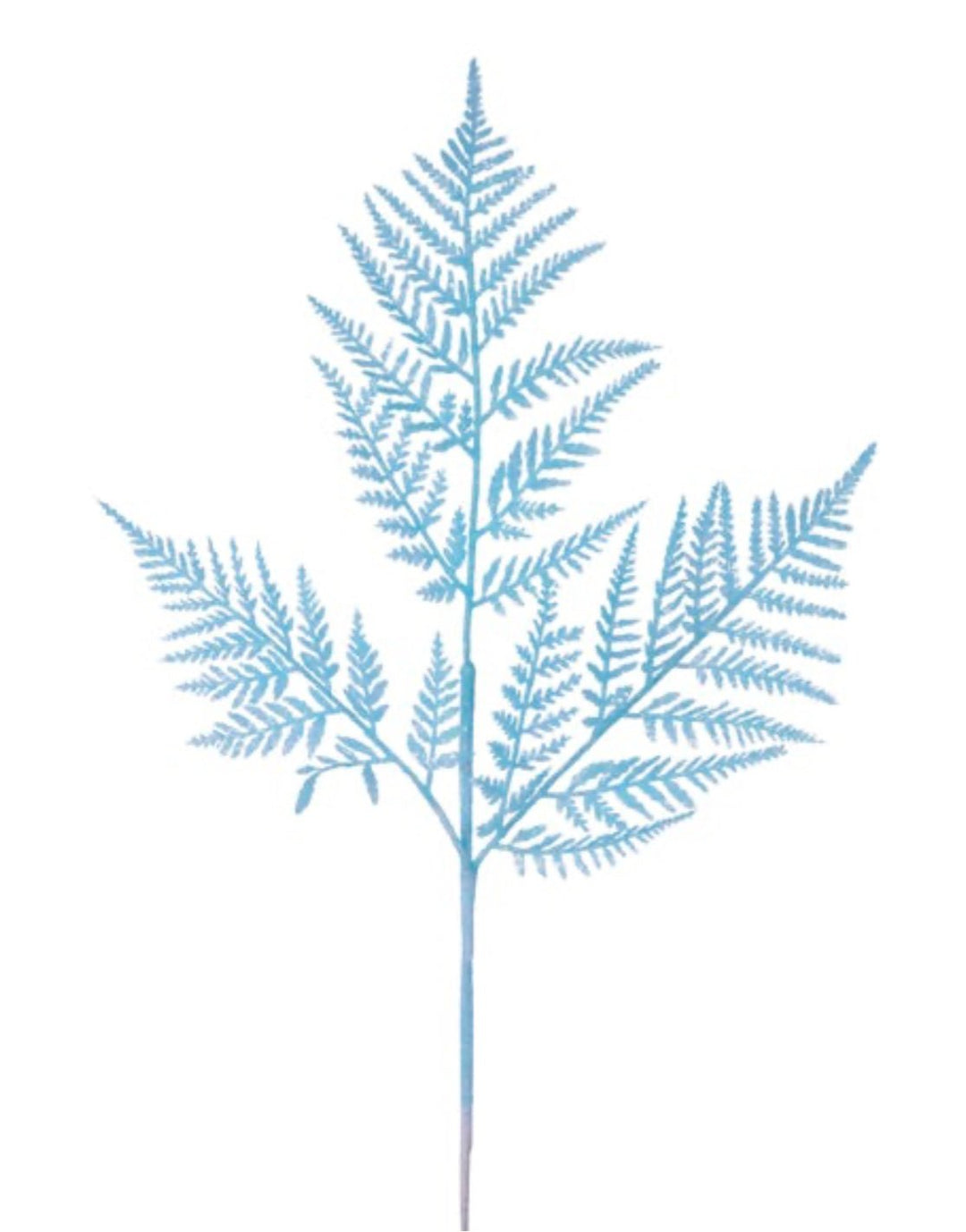 Blue ice glittered fern spray - Greenery MarketXS244252