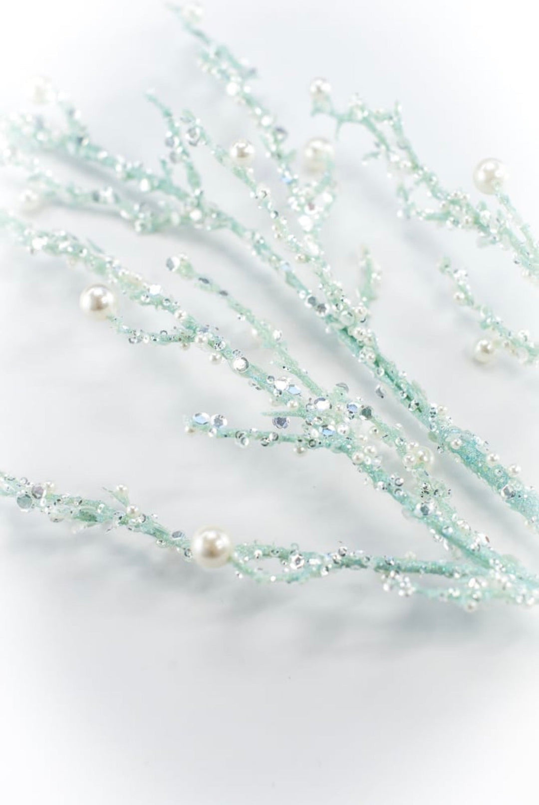Blue Iced Pearl Twig Spray - Greenery Market40283-BL