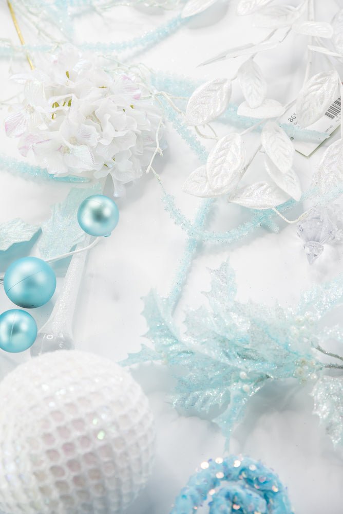 Blue Jelly Holly Leaves Pick - Greenery Market86554BL