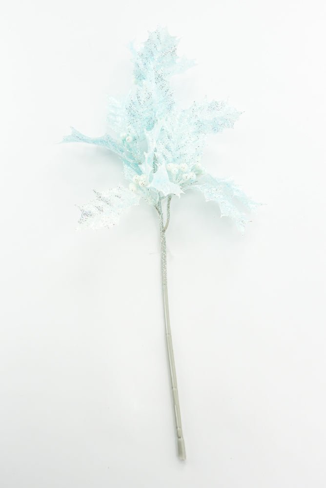 Blue Jelly Holly Leaves Pick - Greenery Market86554BL