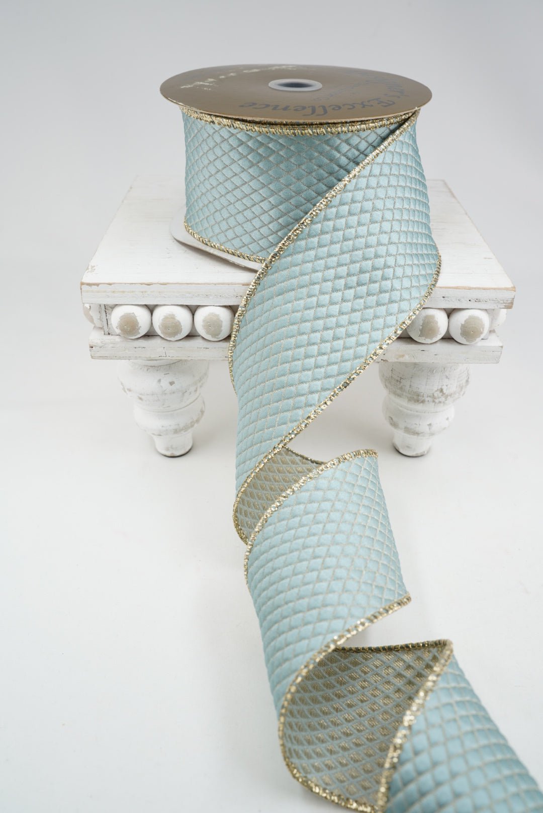 Blue Lattice Ribbon - 2.5" - Greenery MarketRibbon212060