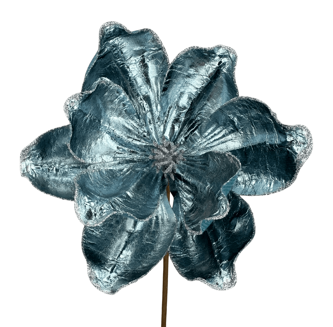 Blue Metallic Magnolia Pick - Greenery Market86252BL