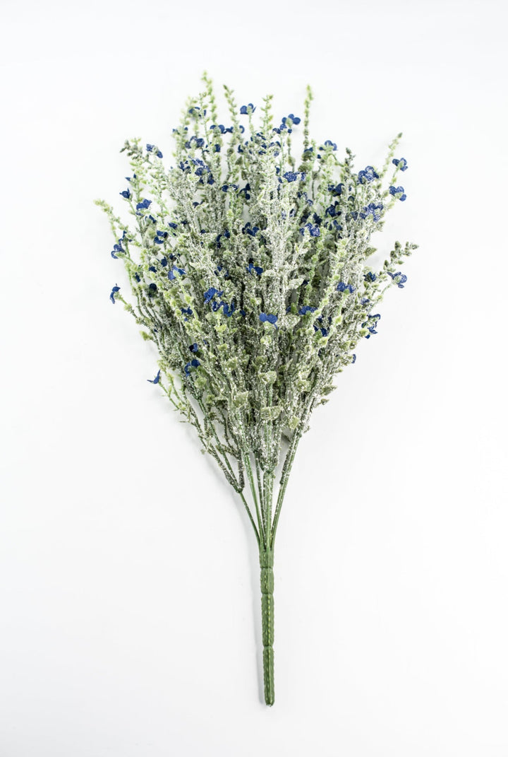 Blue Mini Filler Flower And Iced Greenery Bush - Greenery Market85263-BL
