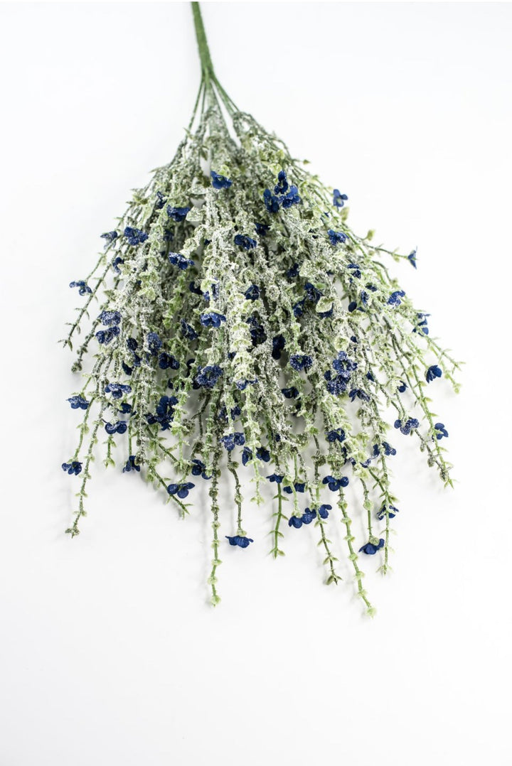 Blue Mini Filler Flower And Iced Greenery Bush - Greenery Market85263-BL