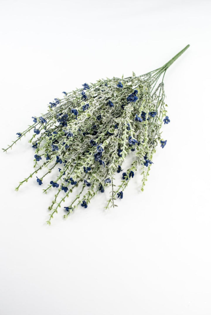 Blue Mini Filler Flower And Iced Greenery Bush - Greenery Market85263-BL
