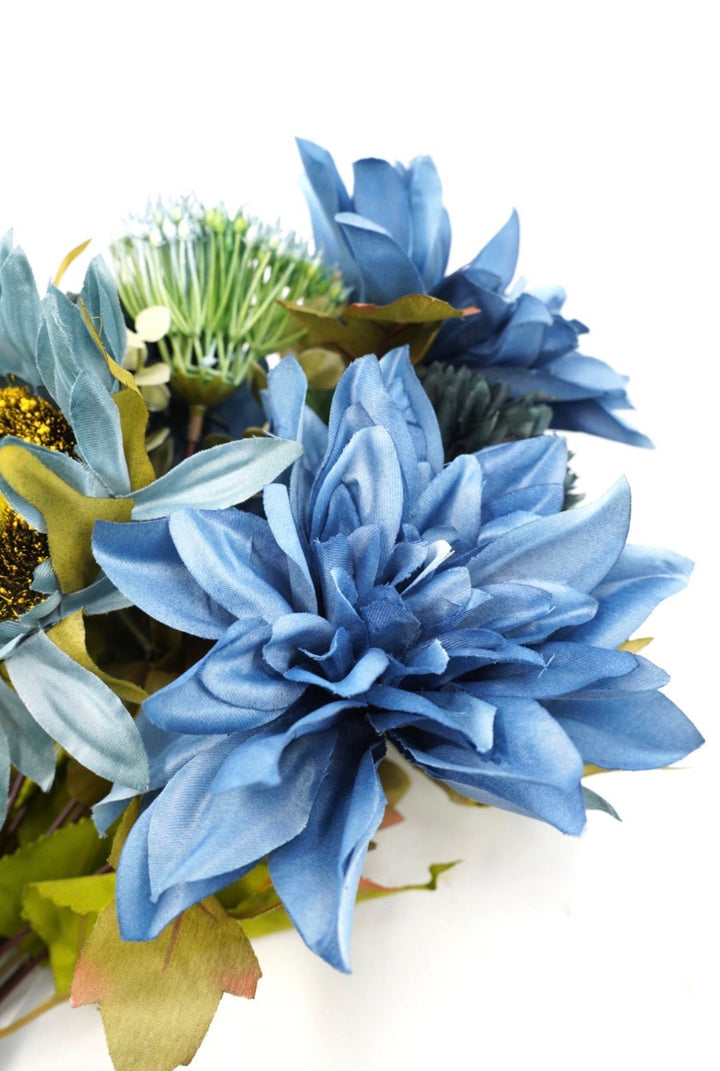 Blue Mixed Dahlia Sunflower - Greenery Market83614-BL