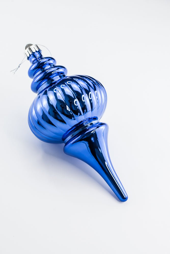 Blue Ornament Metallic Finial - 10" - Greenery MarketOrnaments86958BL