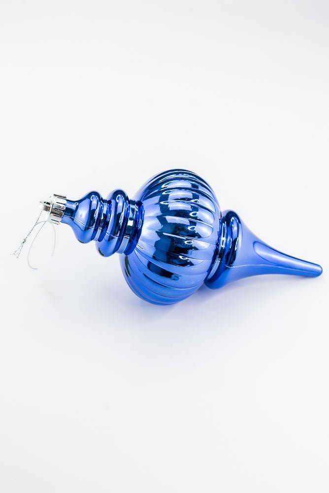 Blue Ornament Metallic Finial - 10" - Greenery MarketOrnaments86958BL