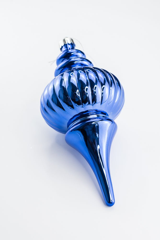 Blue Ornament Metallic Finial - 10" - Greenery MarketOrnaments86958BL