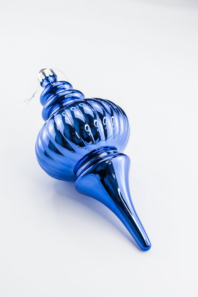 Blue Ornament Metallic Finial - 10" - Greenery MarketOrnaments86958BL