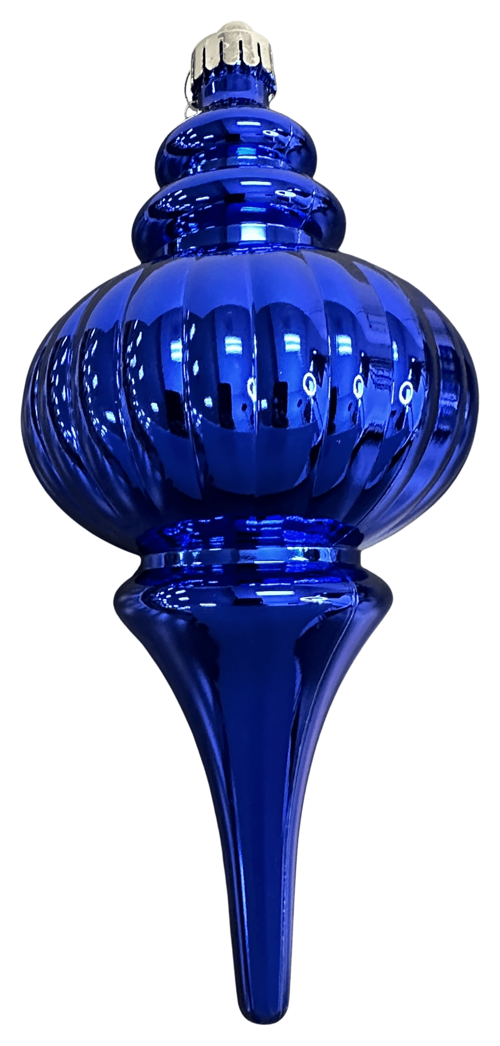 Blue Ornament Metallic Finial - 10" - Greenery MarketOrnaments86958BL
