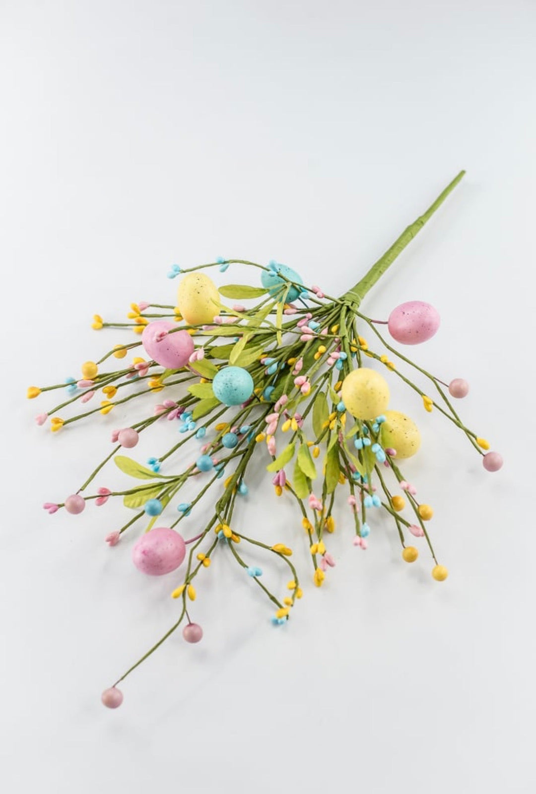 Blue, Pink, & Yellow Easter Eggs Berry Bush - 19" - Greenery Market65652-BLPKYEL