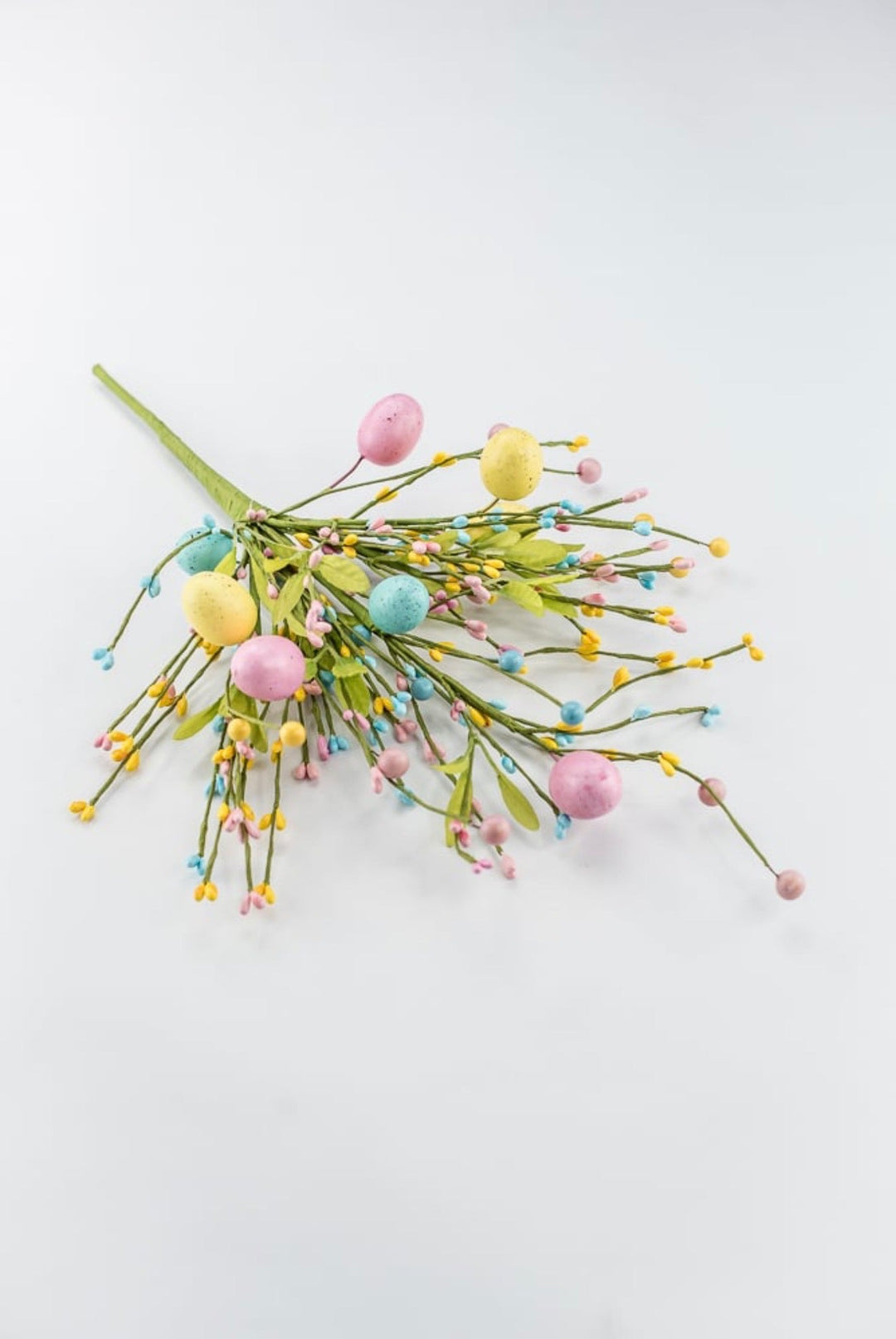 Blue, Pink, & Yellow Easter Eggs Berry Bush - 19" - Greenery Market65652-BLPKYEL