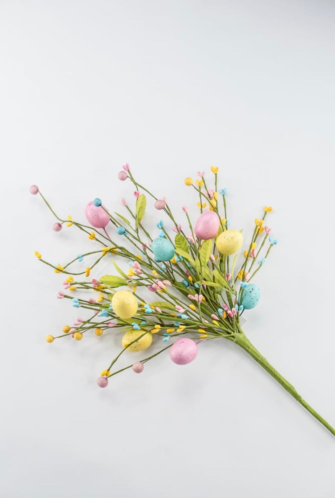 Blue, Pink, & Yellow Easter Eggs Berry Bush - 19" - Greenery Market65652-BLPKYEL