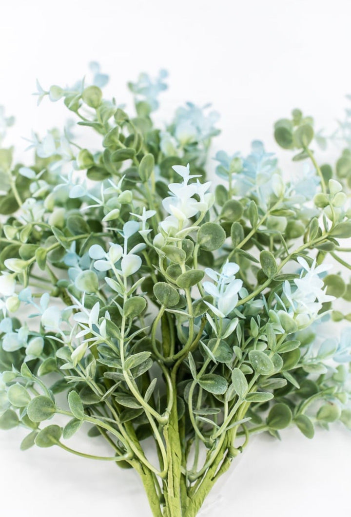 Blue Plastic Eucalyptus Bush - 17" - Greenery Market65467-BL