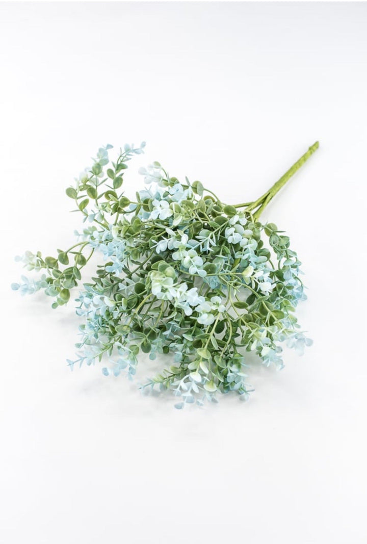 Blue Plastic Eucalyptus Bush - 17" - Greenery Market65467-BL