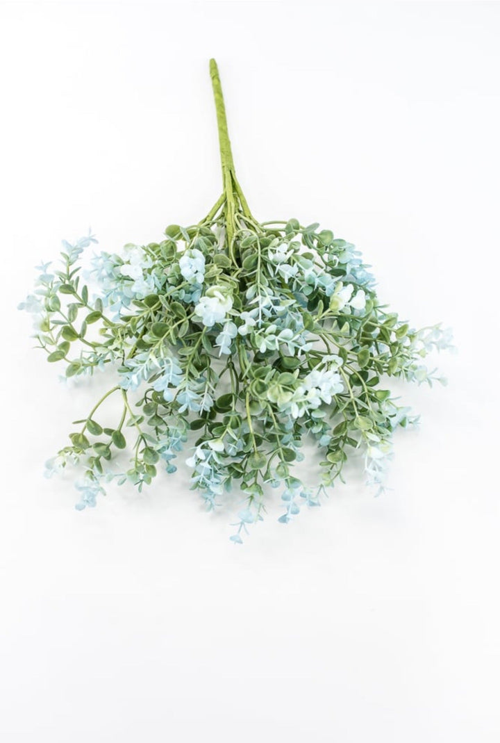 Blue Plastic Eucalyptus Bush - 17" - Greenery Market65467-BL