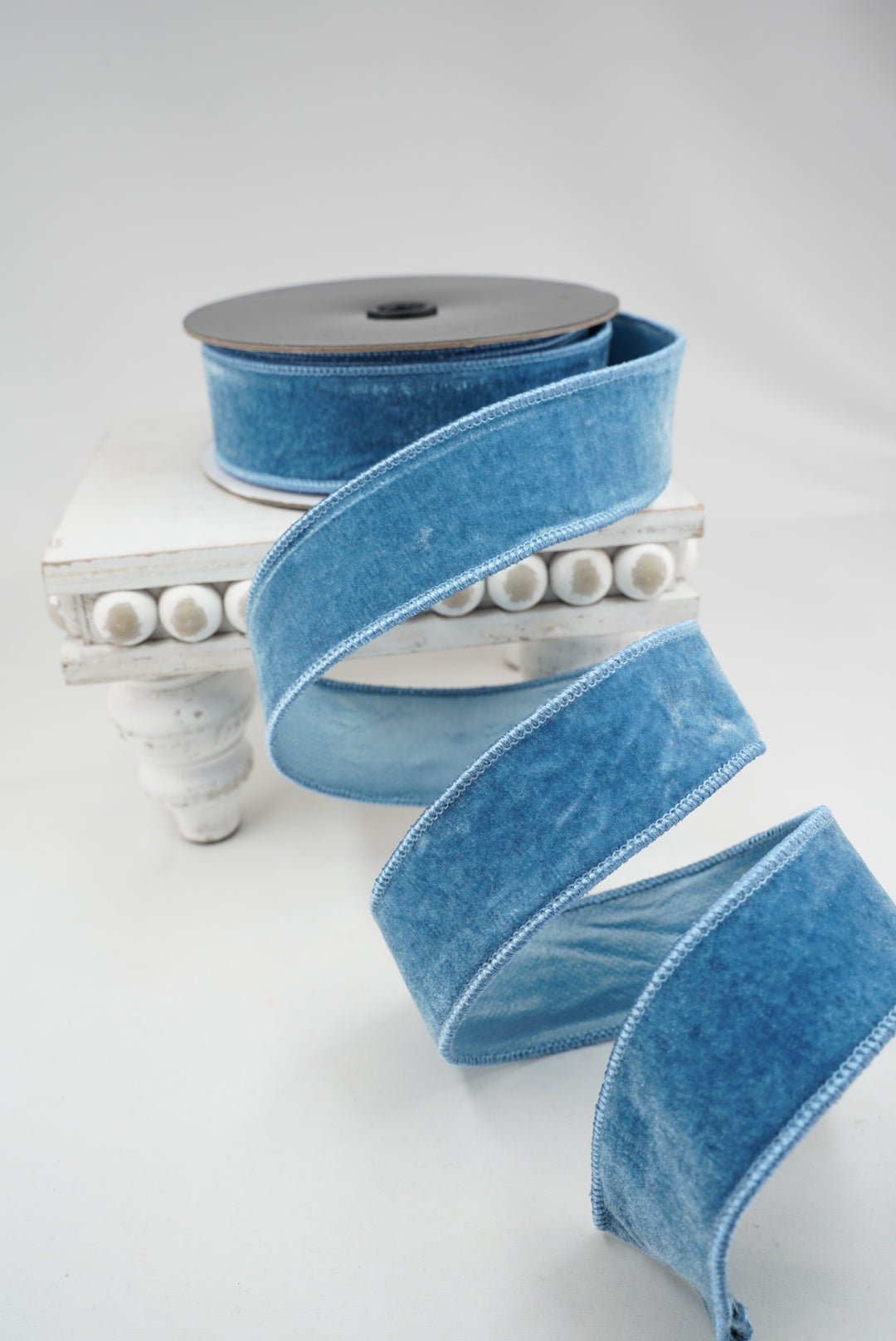Blue Premier Velvet Wired Ribbon - 1.5" - Greenery MarketRibbon259982