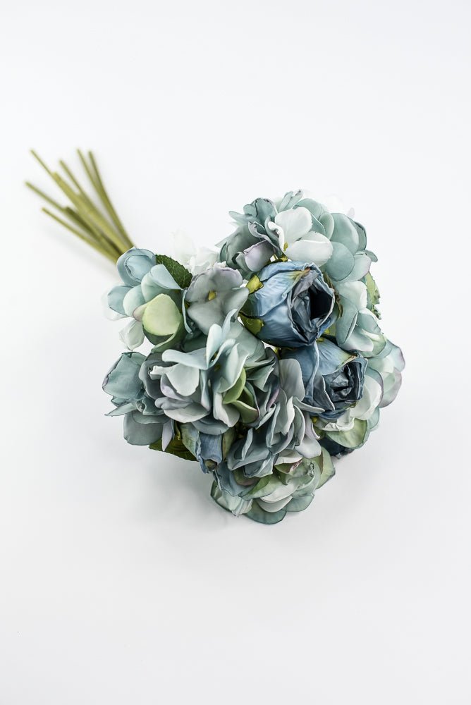 Blue Rose And Hydrangeas bundle - Greenery Marketartificial flowers28647