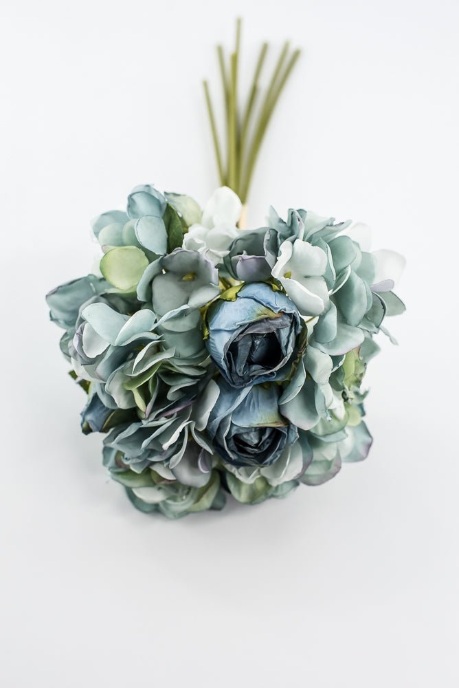 Blue Rose And Hydrangeas bundle - Greenery Marketartificial flowers28647