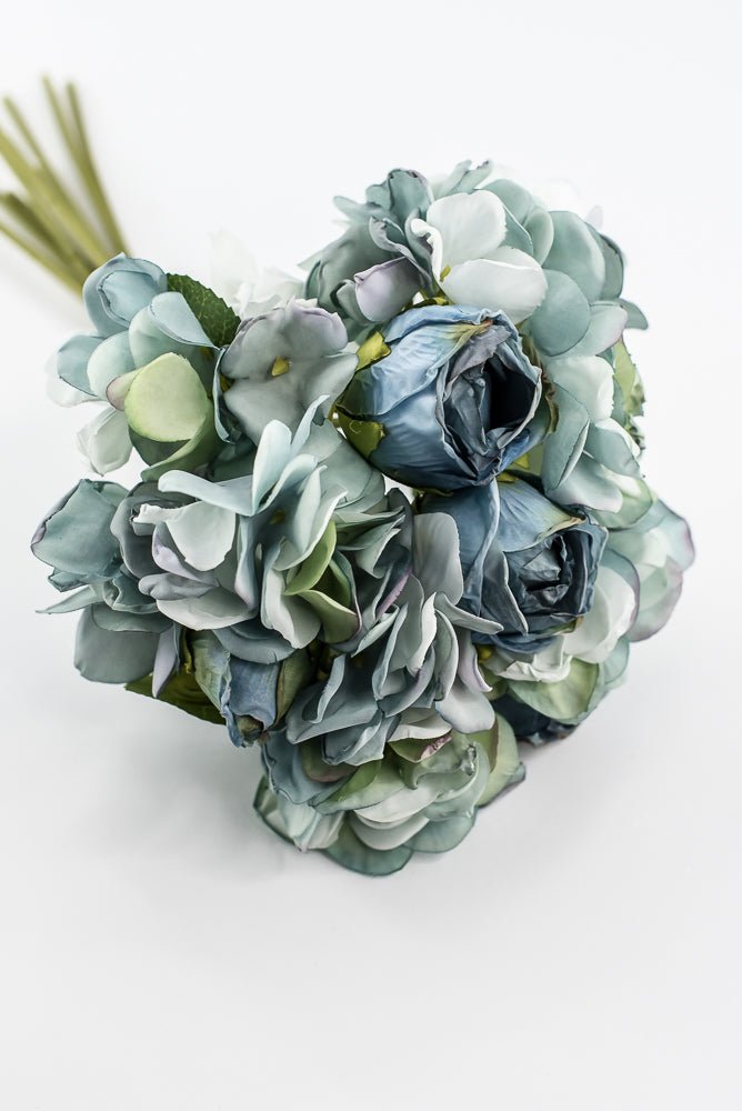 Blue Rose And Hydrangeas bundle - Greenery Marketartificial flowers28647