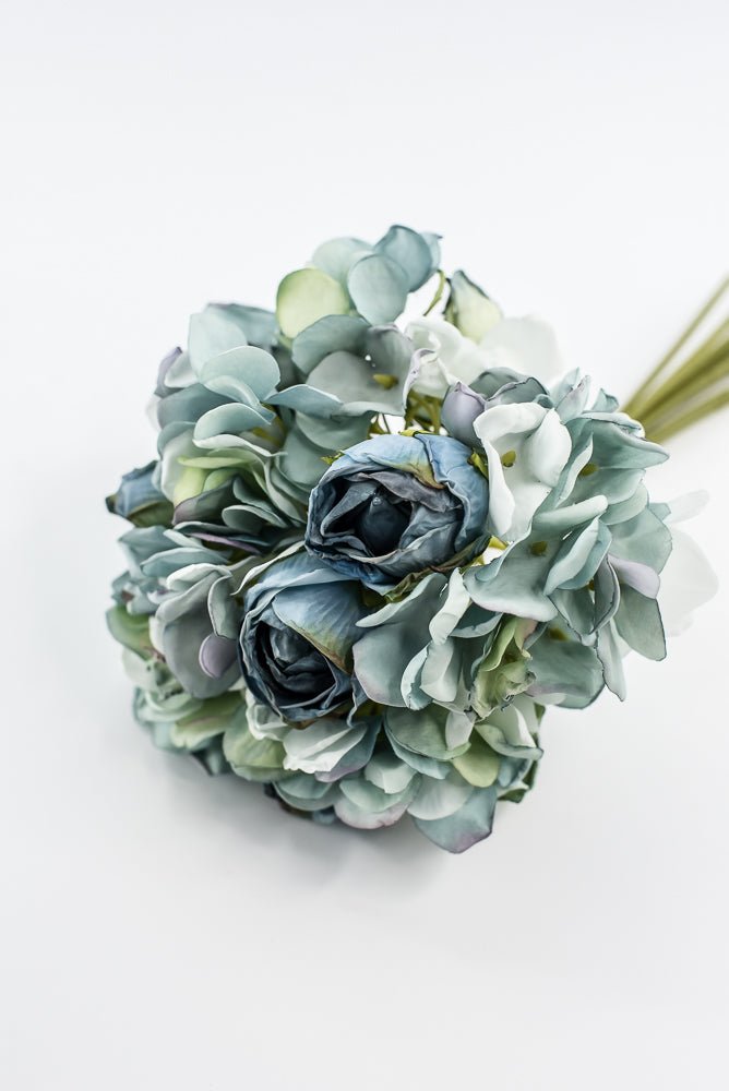 Blue Rose And Hydrangeas bundle - Greenery Marketartificial flowers28647