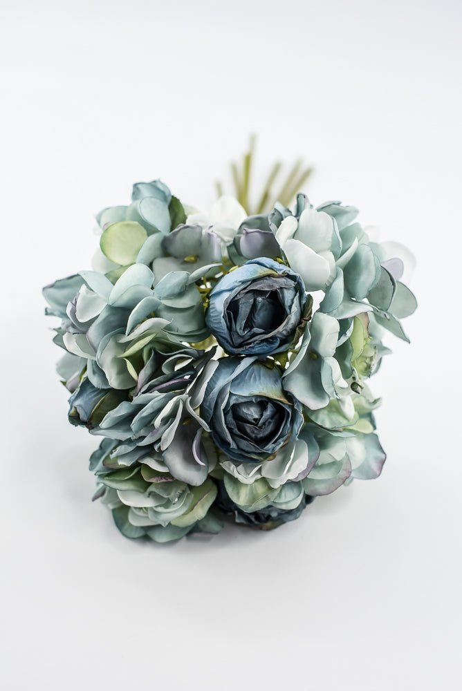 Blue Rose And Hydrangeas bundle - Greenery Marketartificial flowers28647