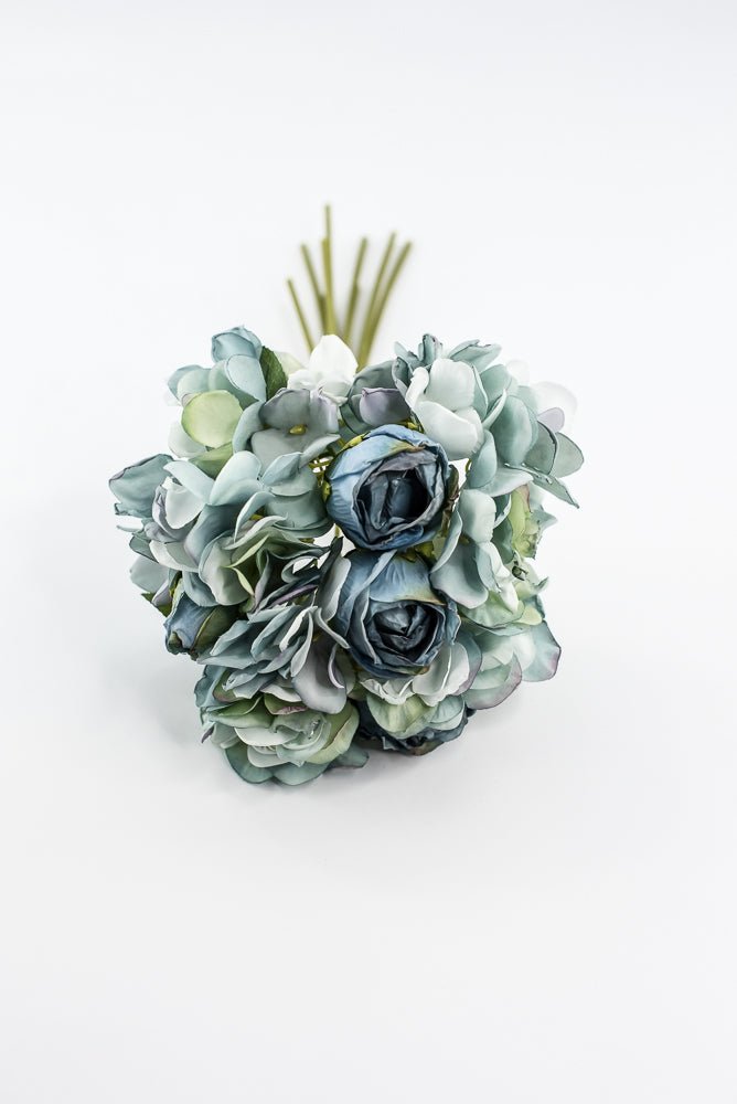 Blue Rose And Hydrangeas bundle - Greenery Marketartificial flowers28647