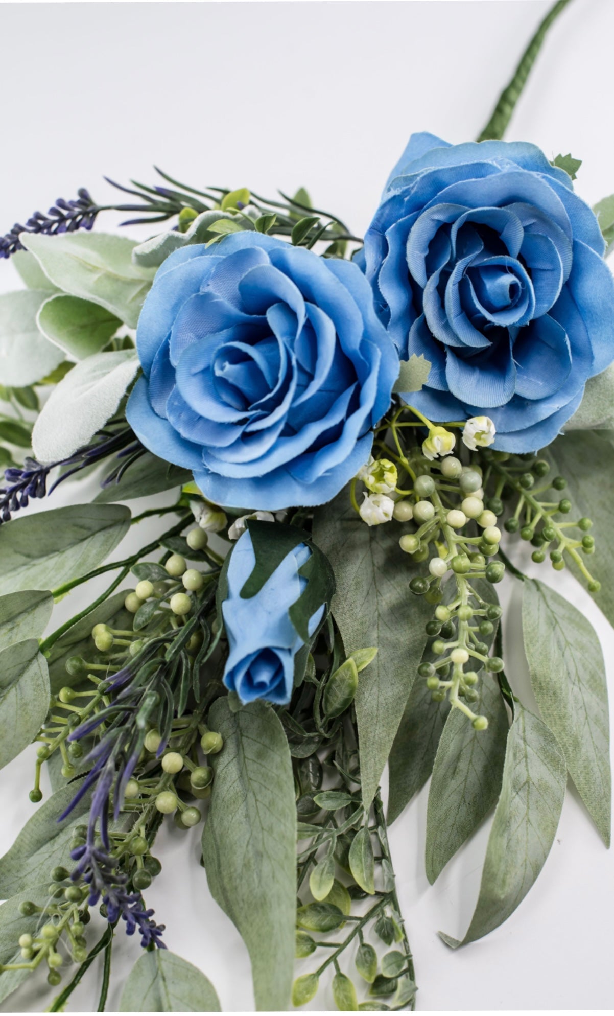 Blue rose spray and greenery - Greenery Market