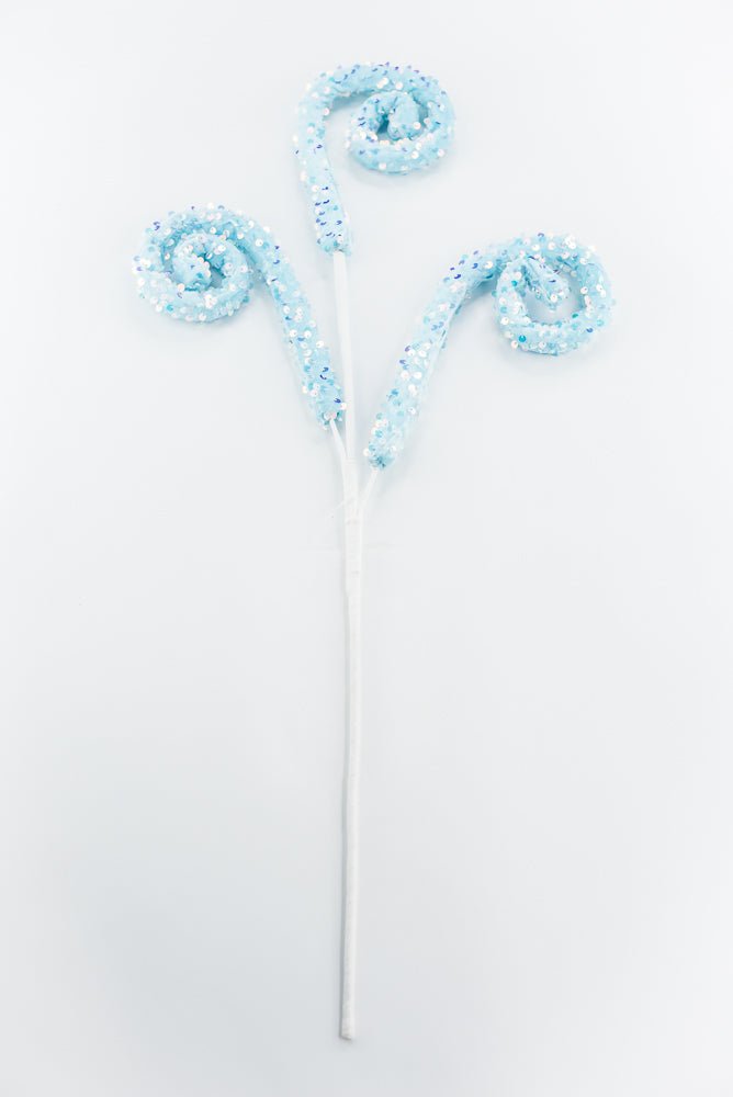 Blue Sequin Spiral Curly Spray - Greenery Market86422BL