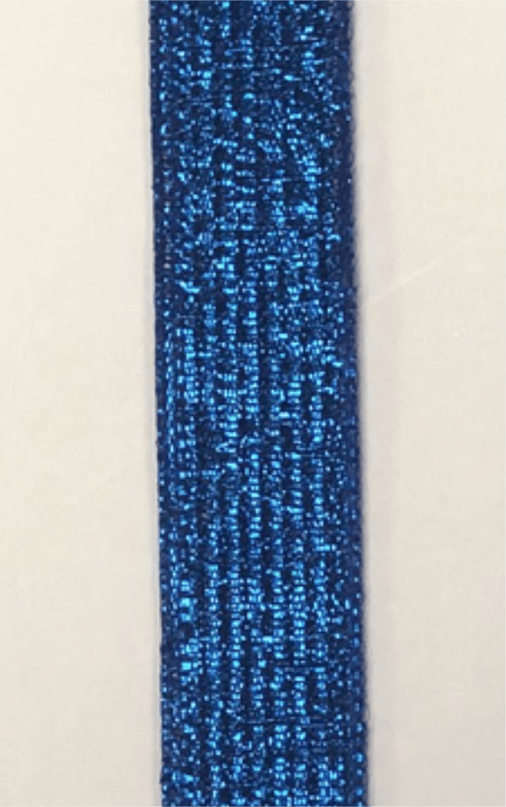 Blue shimmering skinny wired ribbon, 5/8'' X 25 Yards - Greenery MarketWired ribbonQ942103 - 25