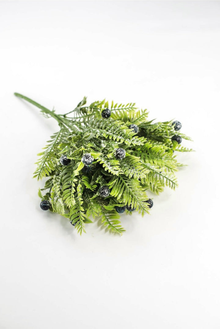 Blue Snowed Mixed Leaf & Red - Greenery Market32148-BL