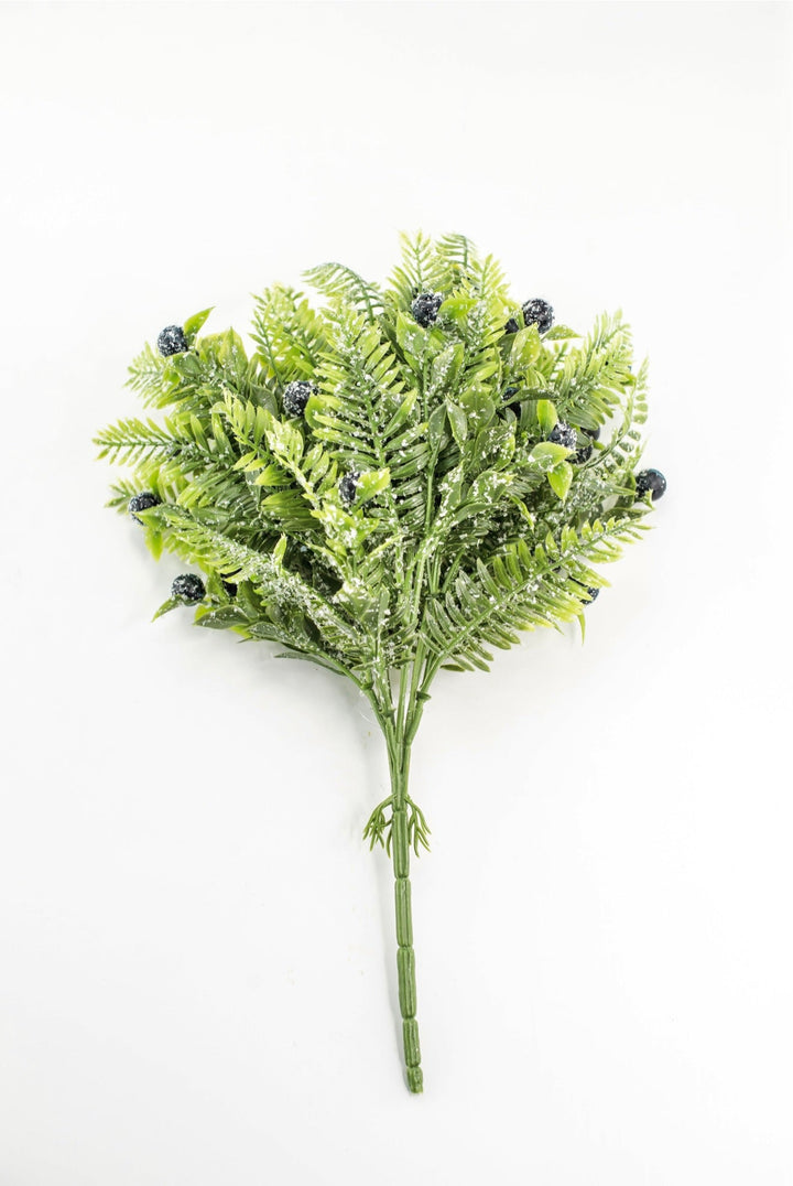 Blue Snowed Mixed Leaf & Red - Greenery Market32148-BL