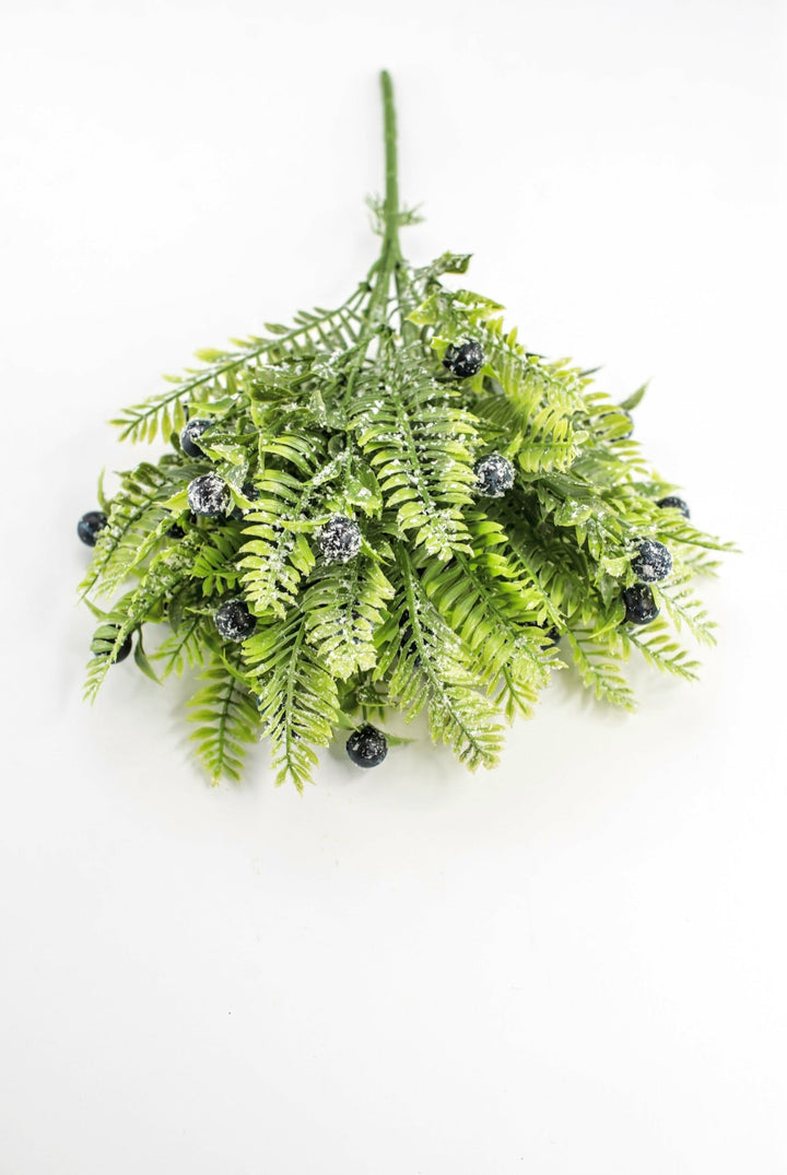 Blue Snowed Mixed Leaf & Red - Greenery Market32148-BL