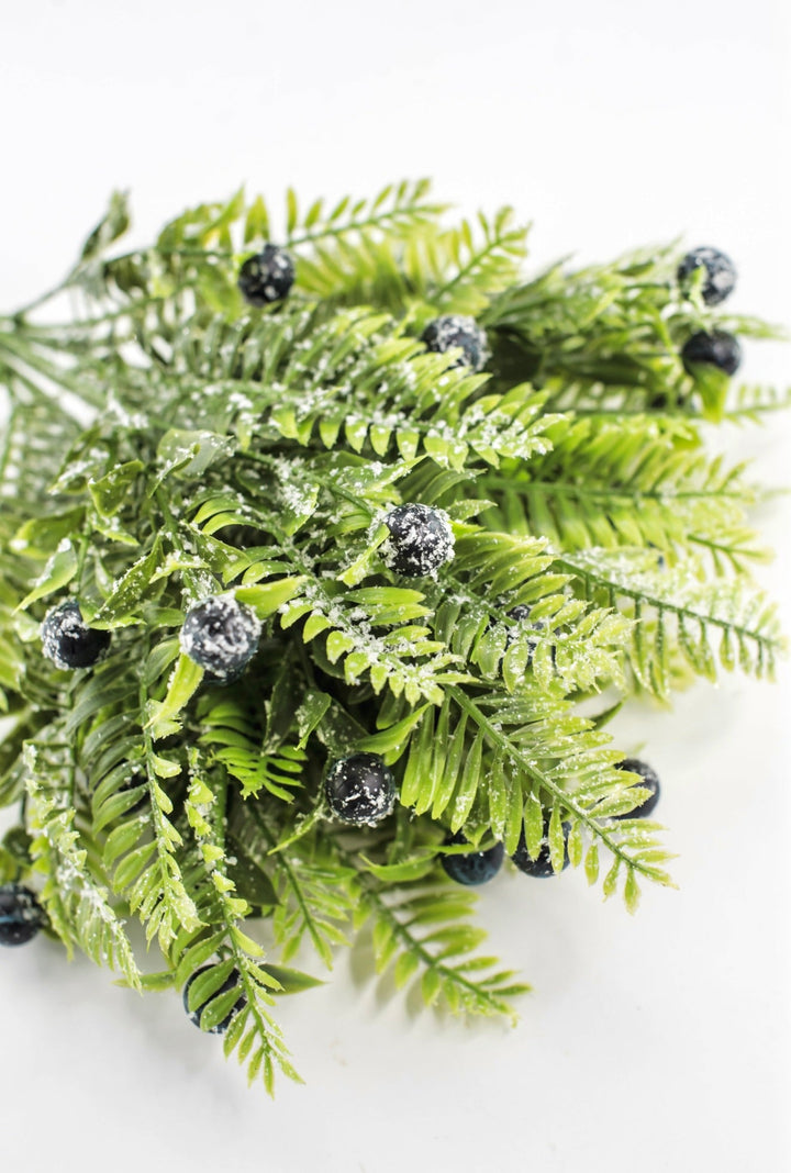 Blue Snowed Mixed Leaf & Red - Greenery Market32148-BL