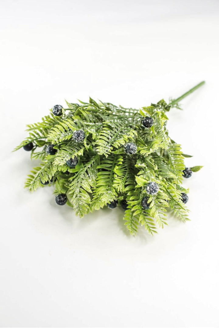 Blue Snowed Mixed Leaf & Red - Greenery Market32148-BL