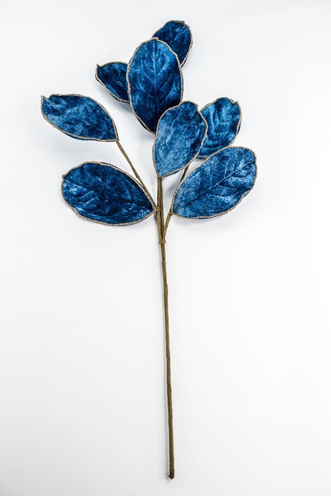 Blue Velvet Magnolia Leaf Spray - 27.5" - Greenery MarketXF672B