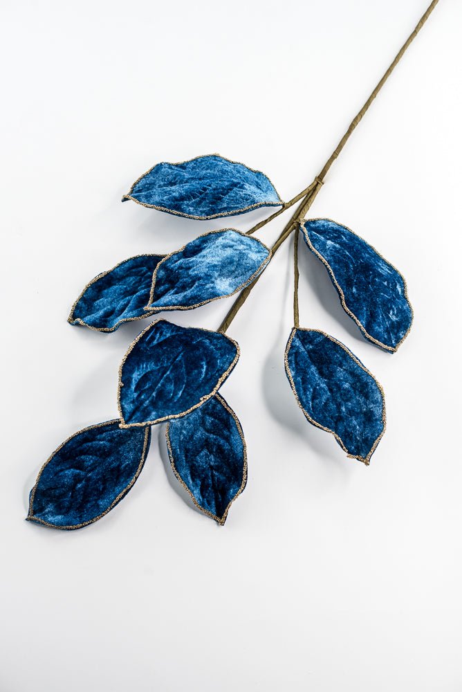 Blue Velvet Magnolia Leaf Spray - 27.5" - Greenery MarketXF672B