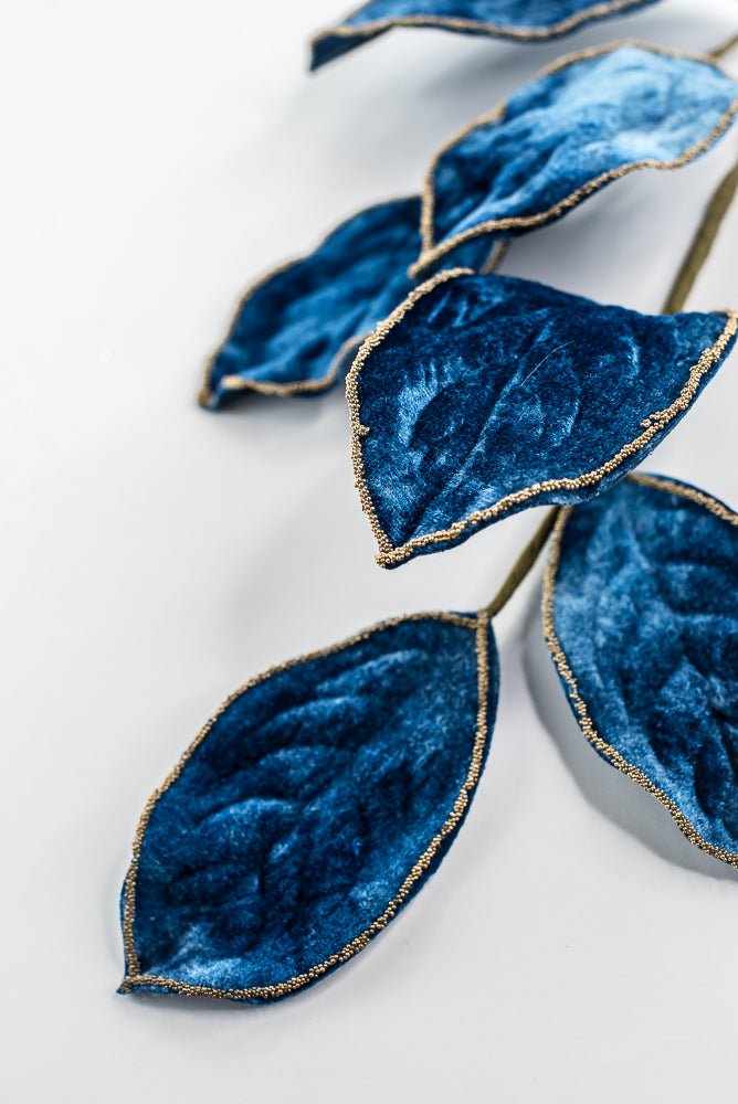 Blue Velvet Magnolia Leaf Spray - 27.5" - Greenery MarketXF672B