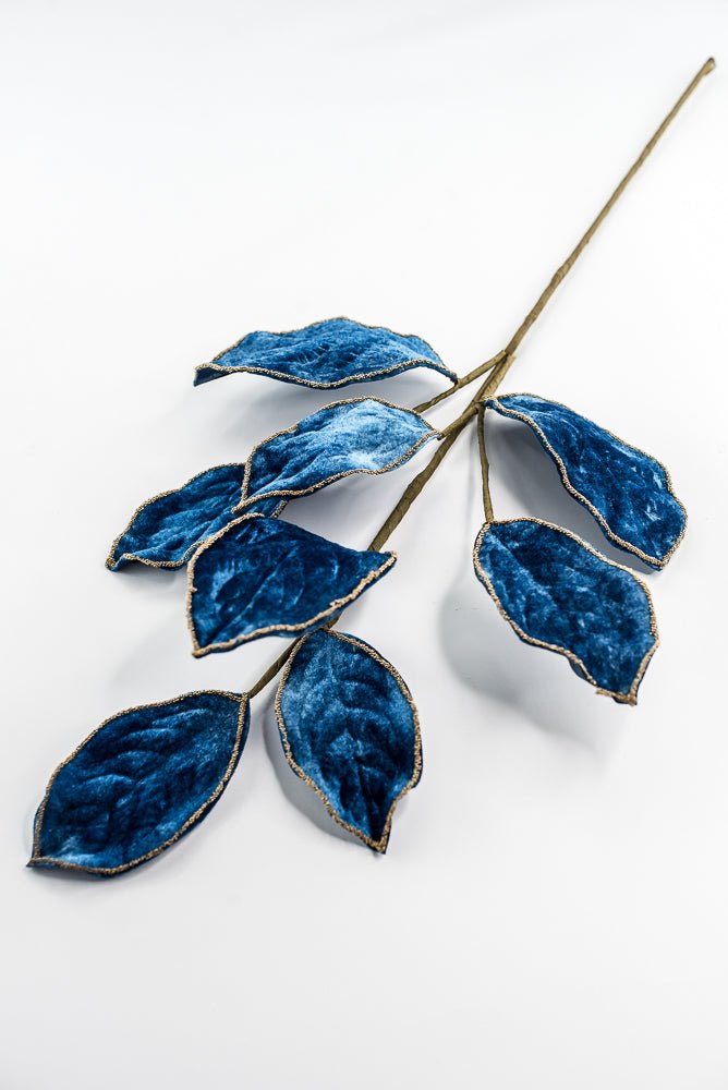 Blue Velvet Magnolia Leaf Spray - 27.5" - Greenery MarketXF672B