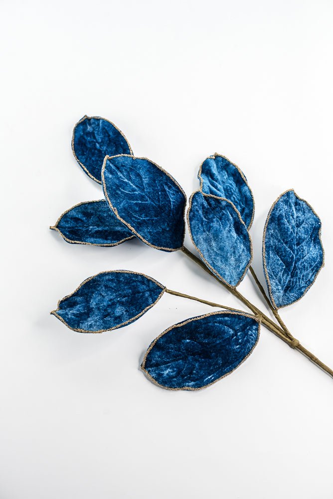 Blue Velvet Magnolia Leaf Spray - 27.5" - Greenery MarketXF672B